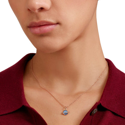 Ciondolo Pianeta Oro Rosa e Smalto Dodo DMC5015-UNIVE-EBPG9