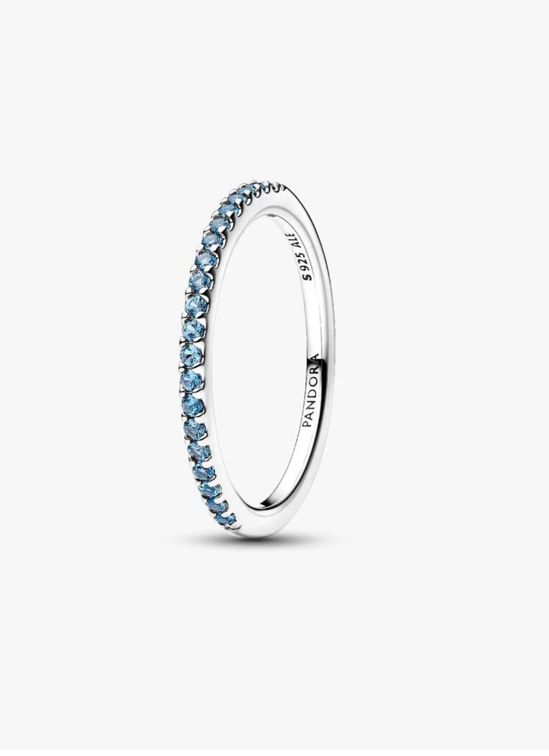 Anello Pavè Fascia Sottile Azzurro 192999C03