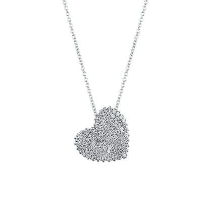 Girocollo Cuore con Diamante in Oro Bianco Mirco Visconti P1237/40