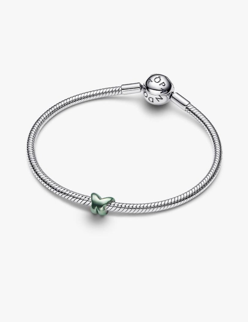 Mini Charm Farfalla effetto metallico verde Pandora 794783C01