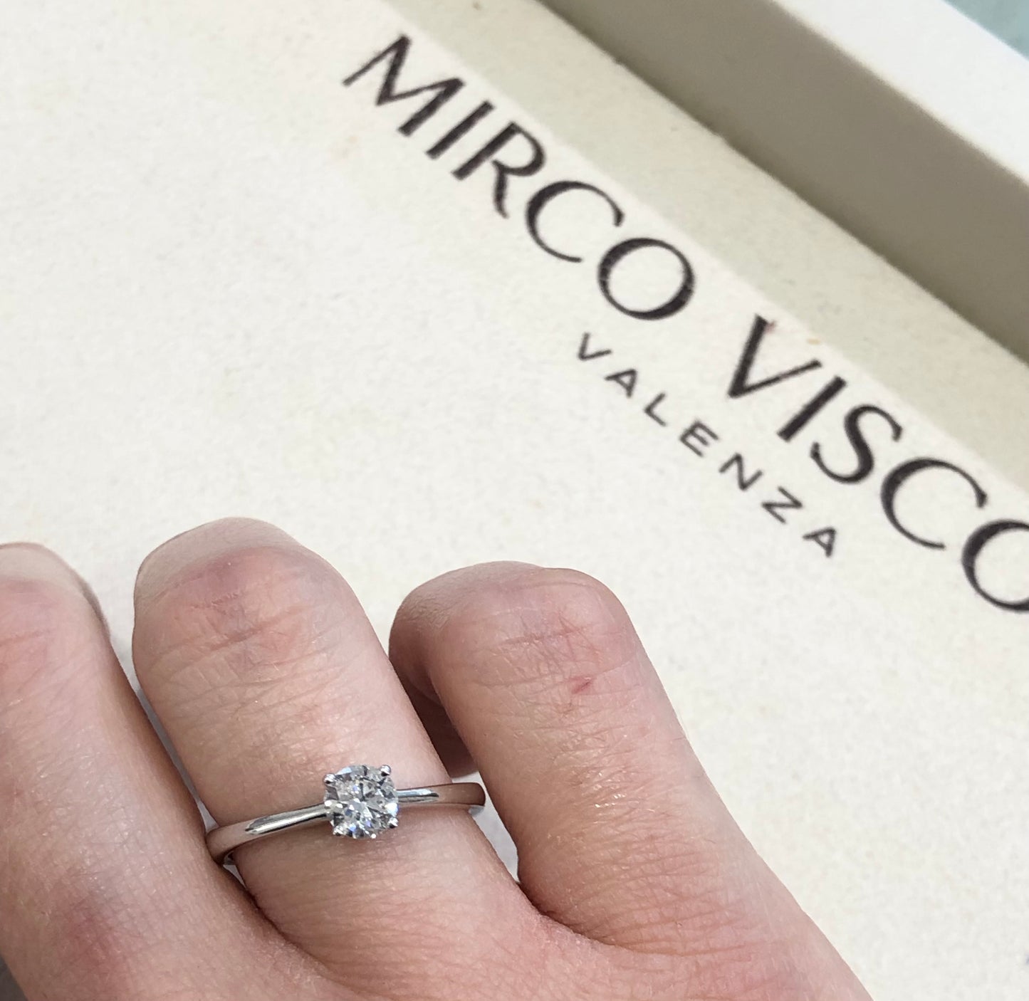 Anello Solitario in Oro Bianco Mirco Visconti U95/60