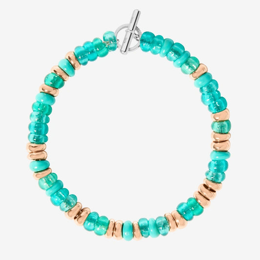 Bracciale Rondelle Argento Dorato & Plastica Riciclata Dodo DBC2004_RONDE_VERAG