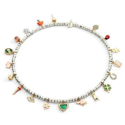 Ciondolo Cuore con Malachite Dodo DMC6015-HEART-MYA9G