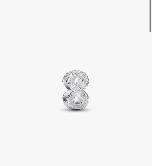 Mini Charm Infinito effetto diamantato Argento Sterling 925 Pandora 794523C00
