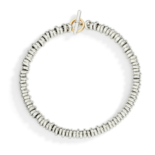 Bracciale Rondelle Argento e Oro Giallo Dodo DBC6027_RONDE_0009A