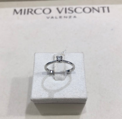 Anello Solitario con Diamante in Oro Bianco Mirco Visconti LF315/10