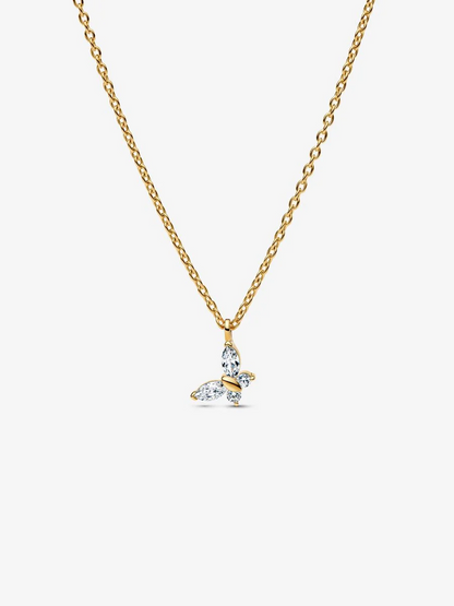 Collana con pendente Farfalla Placcatura in Oro 14k Pandora 364267C01-45