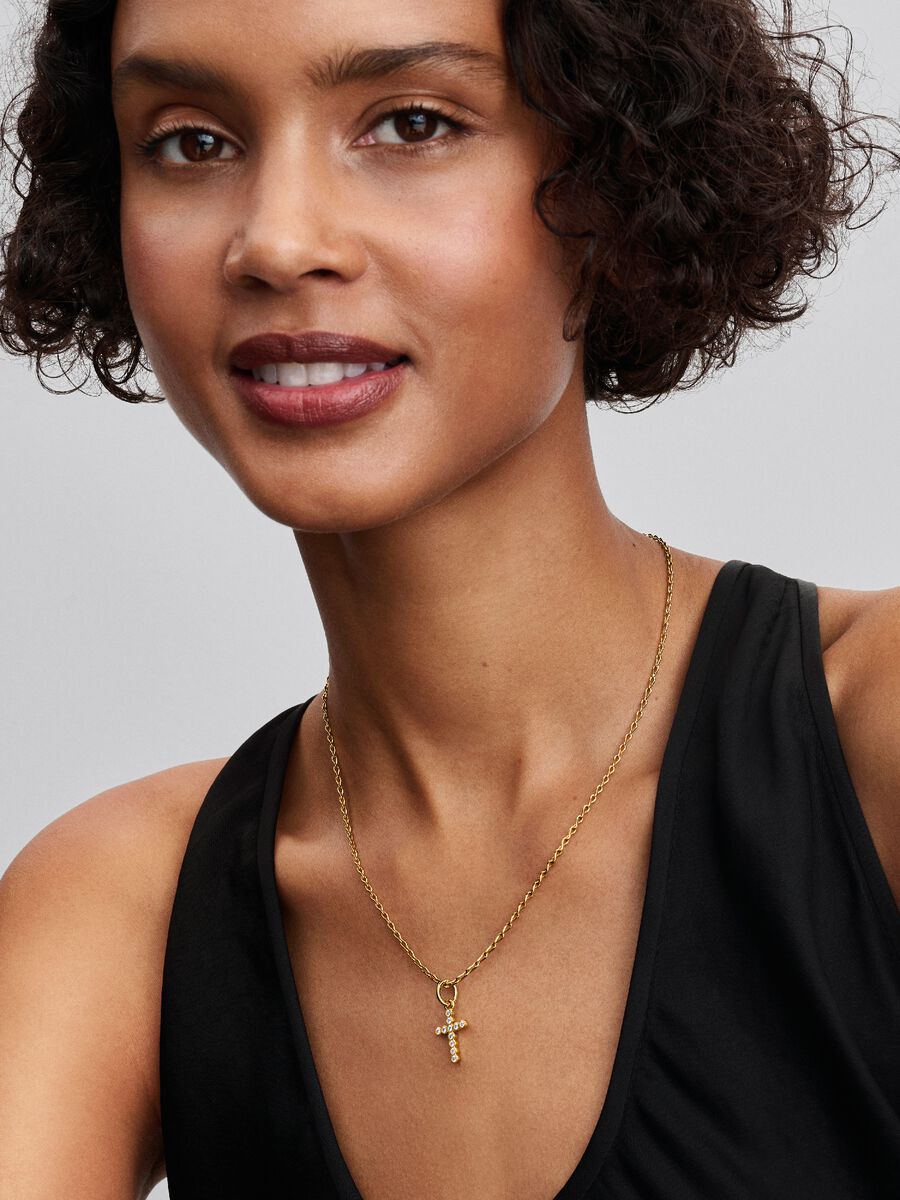 Charm Pendente Croce Luminosa
Placcatura in Oro 14k