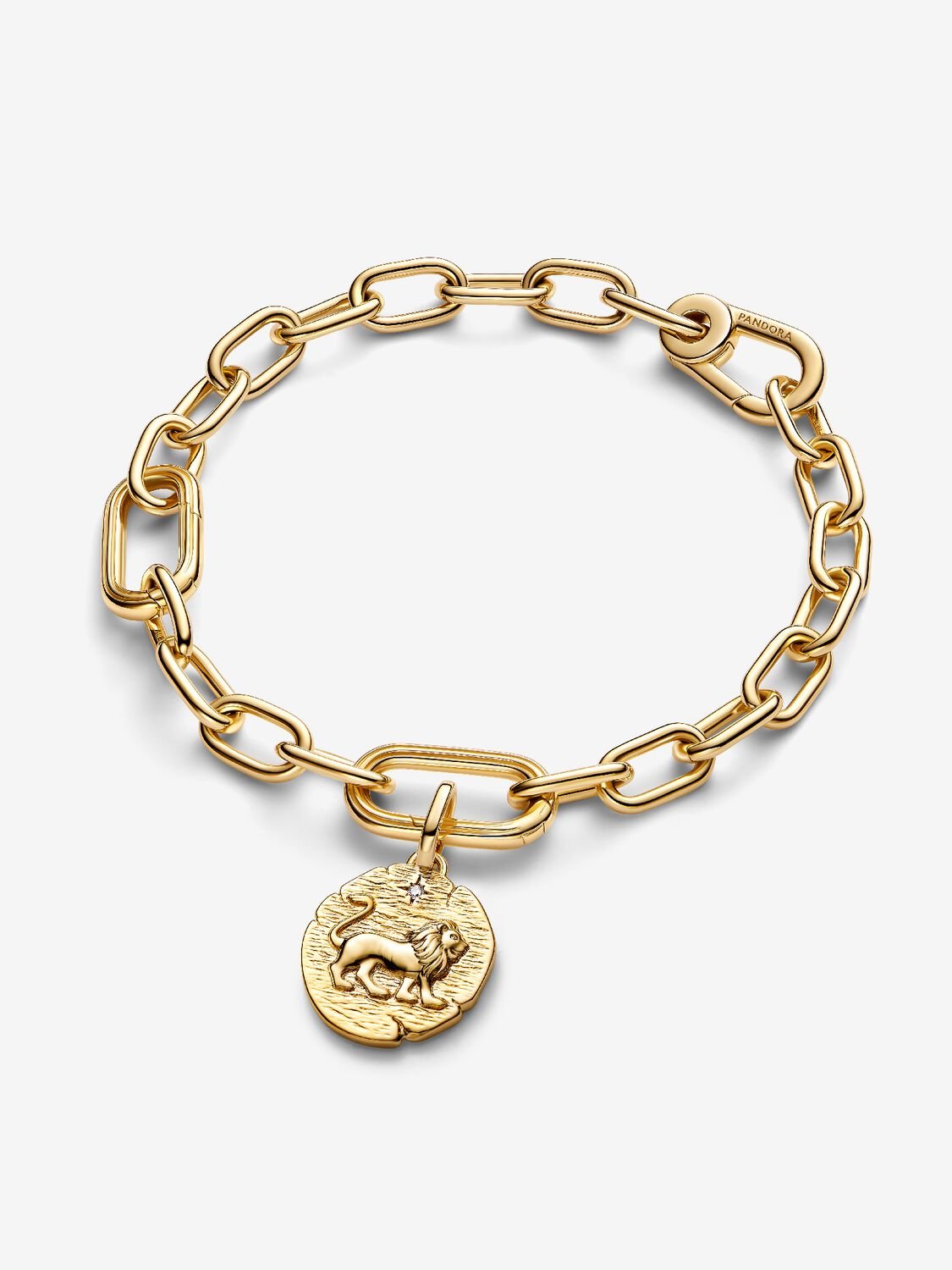 Charm Medallion Leone "Vita Veritas Virtus" Placcatura in Oro 14k Pandora 763974C01