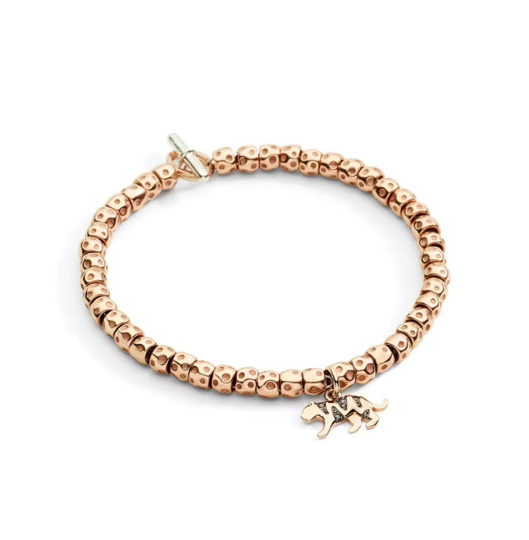 Ciondolo Tigre Oro Rosa e Diamanti Dodo DMC6028-TIGER-DBK9R