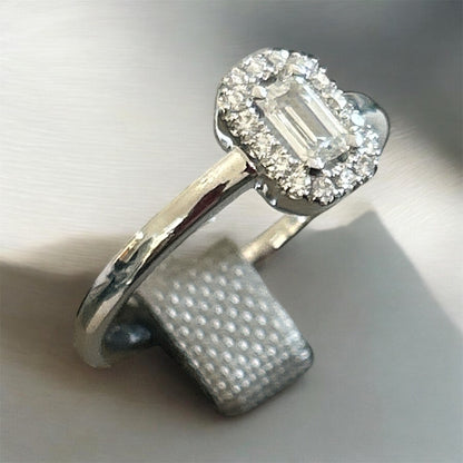 Anello Baguette Oro Bianco 18kt Crivelli 372-3645