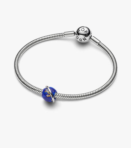 Charm Pianeta Blu con Finitura in Platino Pandora 735038C01