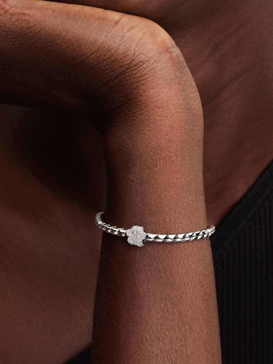 Mini Charm Zampa effetto diamantato Argento Sterling 925 Pandora 794043C00