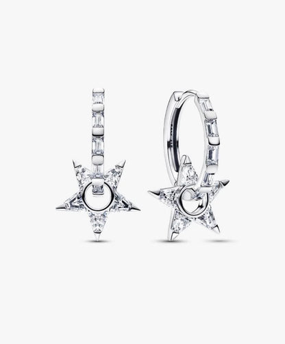 Orecchini Cerchi Openwork Stella Luminosa Pandora 295083C01