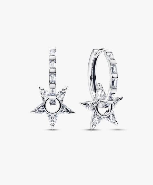 Orecchini Cerchi Openwork Stella Luminosa Pandora 295083C01