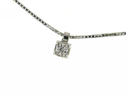 Girocollo Punto Luce con Diamante in Oro Bianco Mirco Visconti HP23/50