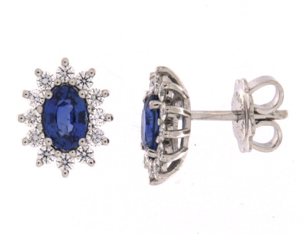 Orecchini con Zaffiro e Diamante in Oro Bianco Mirco Visconti LF459/B10Z