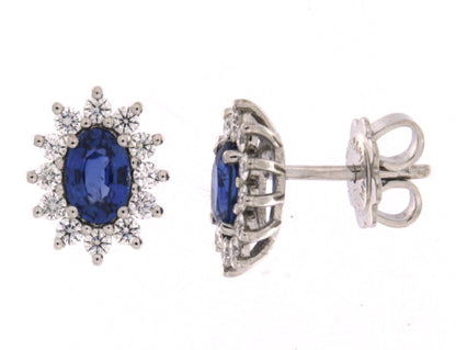 Orecchini con Zaffiro e Diamante in Oro Bianco Mirco Visconti LF459/B10Z