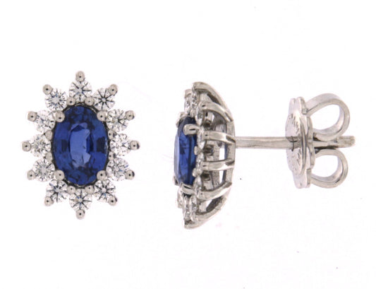 Orecchini con Zaffiro e Diamante in Oro Bianco Mirco Visconti LF459/B10Z