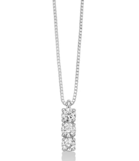 Collana Trilogy con Diamanti in Oro Bianco Miluna CLD4019-012G7