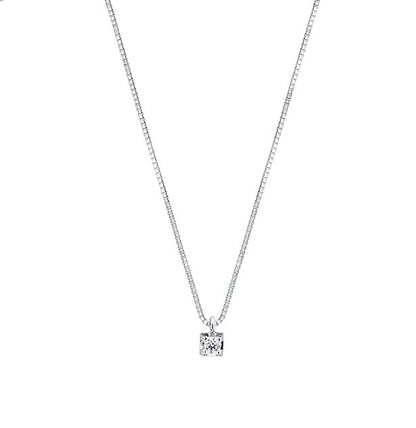 Girocollo Punto Luce con Diamante in Oro Bianco Mirco Visconti BN48/40