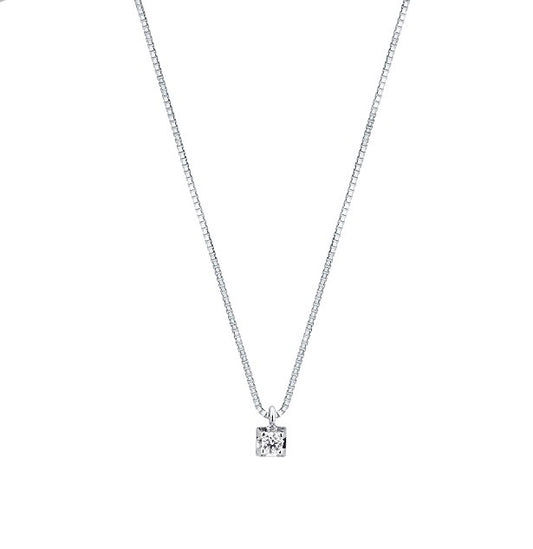 Girocollo Punto Luce con Diamante in Oro Bianco Mirco Visconti BN48/40