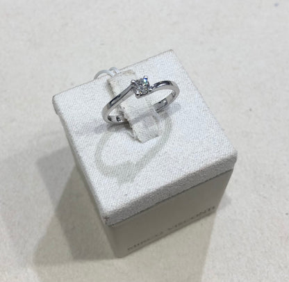 Anello Solitario con Diamante in Oro Bianco Mirco Visconti LF421/50