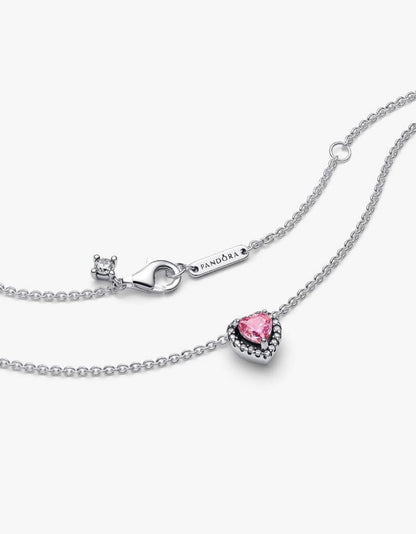 Collana Cuore in Rilievo Rosa Pandora 398425C02-45