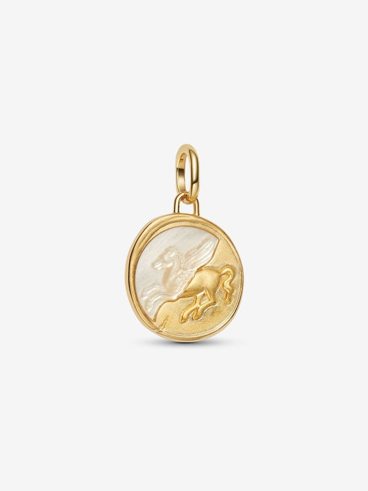 Charm Medallion Pegaso "Ex Animo"
Argento Sterling 925, Placcatura in Oro 14k Pandora 764090C01