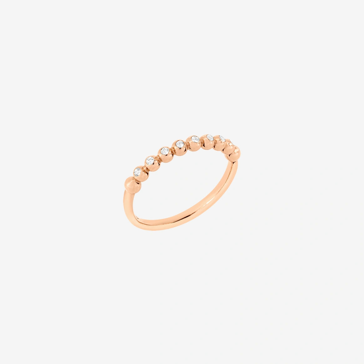 Precious Bollicine Ring 9 Kt Rose Gold Dodo DAC1001_BOLLI_DB09R