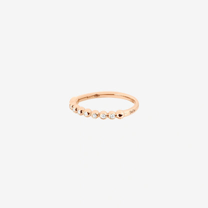 Precious Bollicine Ring 9 Kt Rose Gold Dodo DAC1001_BOLLI_DB09R