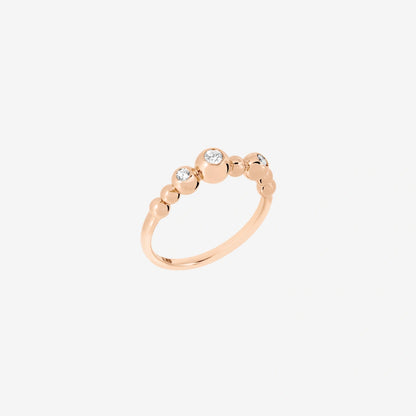 Precious Bollicine Ring in 9 Kt Rose Gold Dodo DAC1002_BOLLI_DB09R