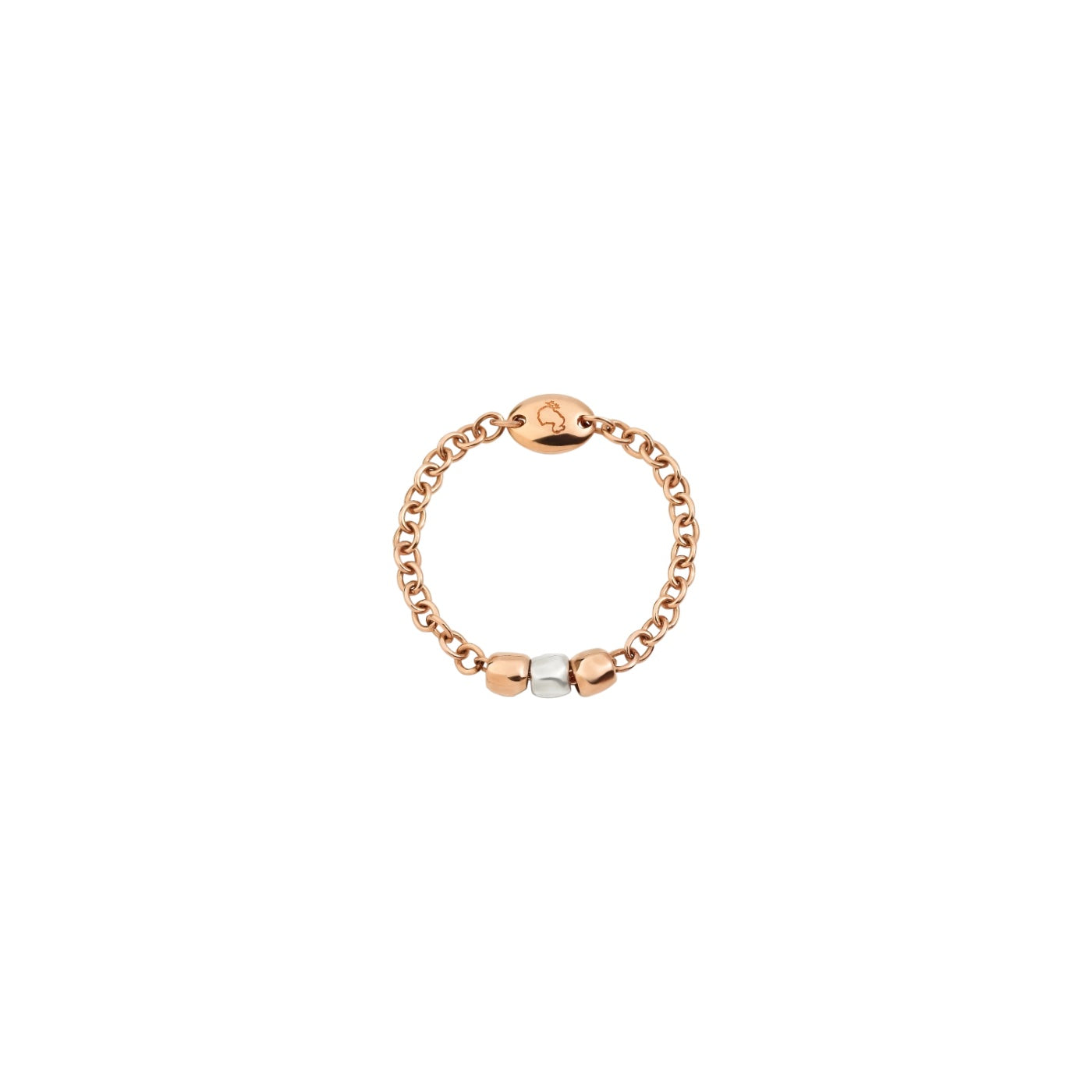 Mini Granelli Ring 9 kt Rose Gold Silver DAC1003_GRANX_0009A