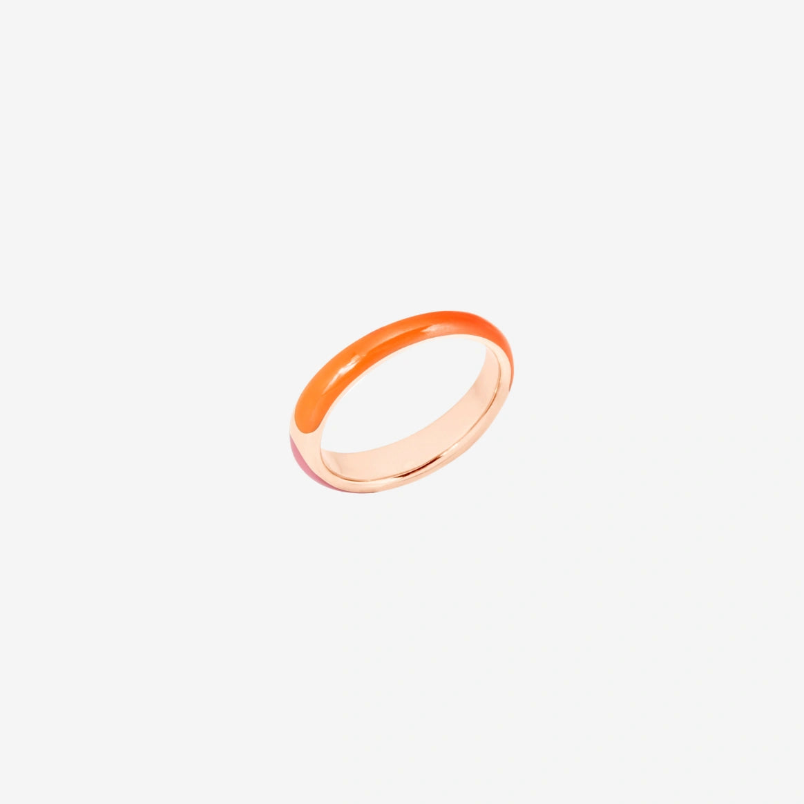 Orange and Pink Dodo Enamel Rondelle Ring DAC3007_RONDE_AFRAG