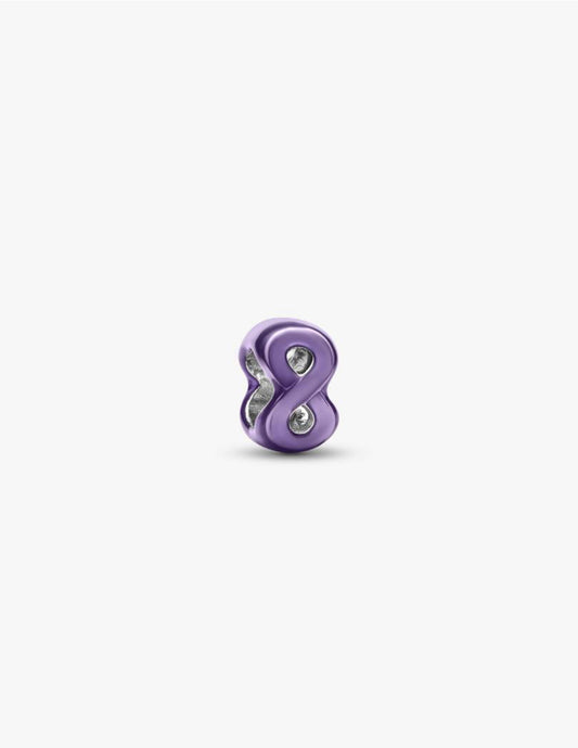 Mini Charm Infinito effetto metallico viola Pandora 794909C01