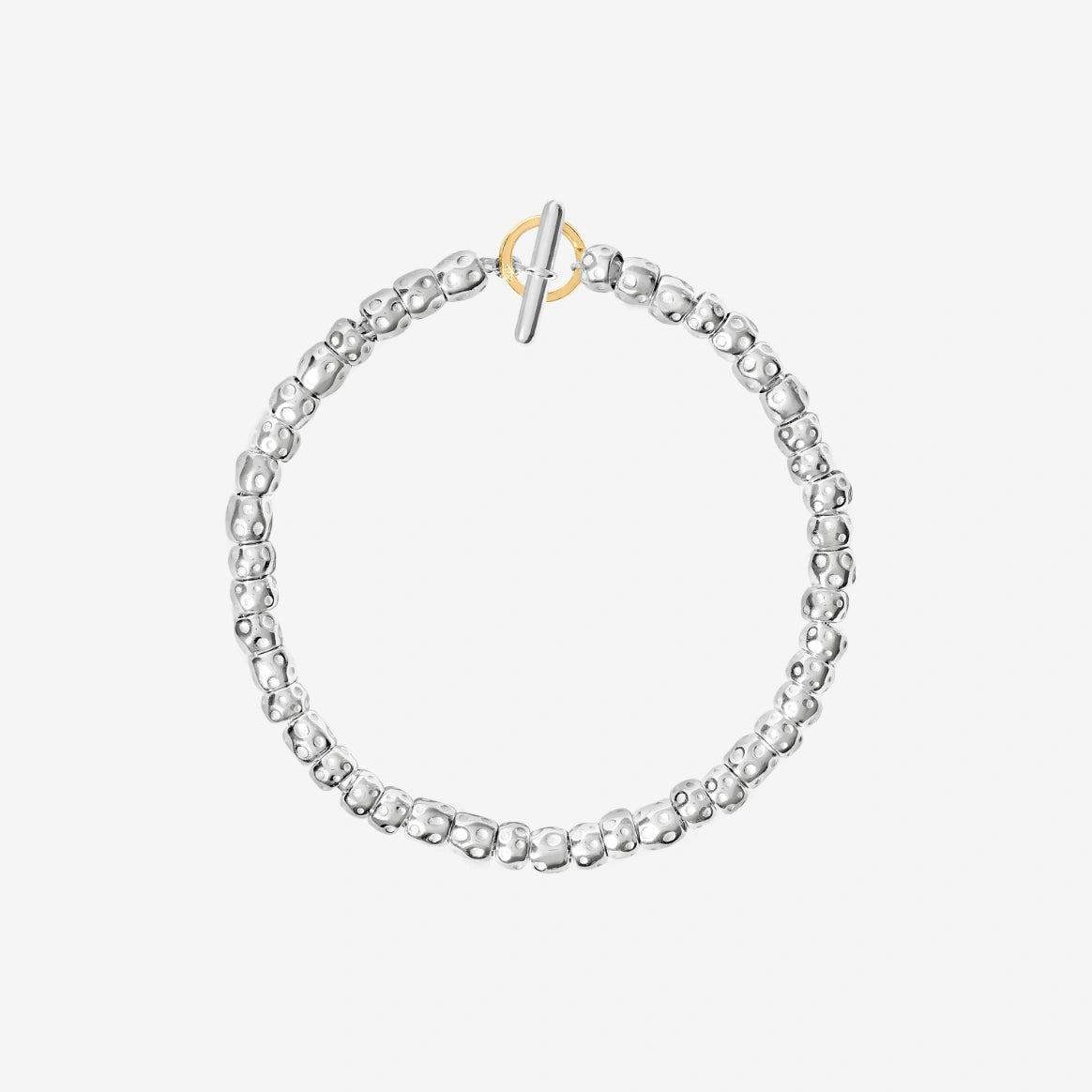 Granelli Bracelet in Silver and 18 Kt Yellow Gold Dodo DBB4000_GRANE_000OA