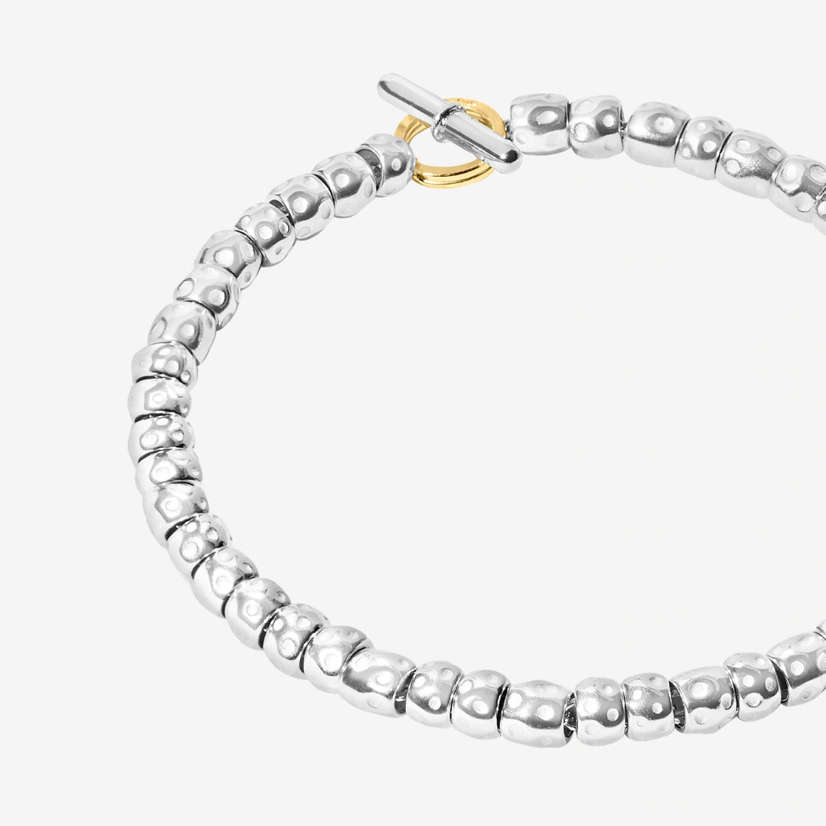 Granelli Bracelet in Silver and 18 Kt Yellow Gold Dodo DBB4000_GRANE_000OA