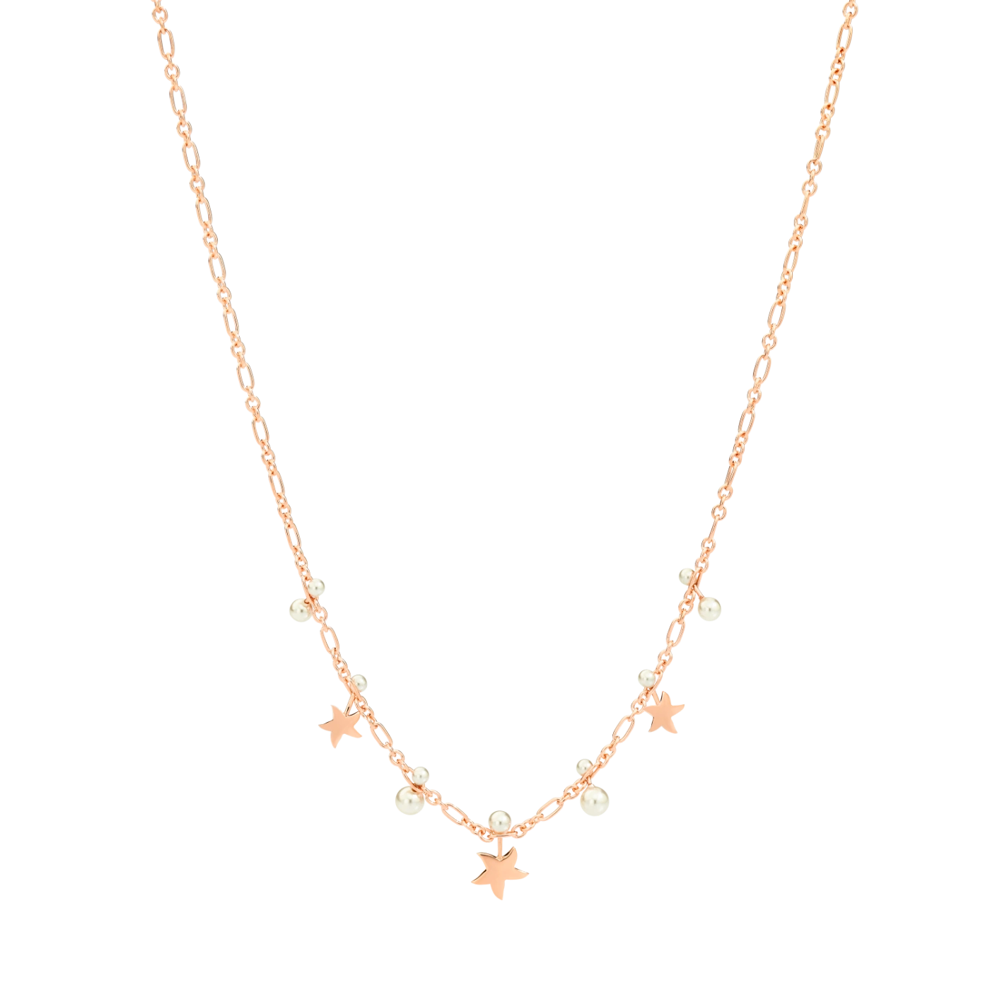 Collana Stellina Oro Rosa 9 kt Perle Dodo DCC2009_STRAS_WCP9R