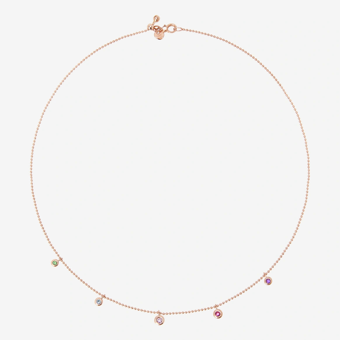 Bollicine Necklace 9kt Rose Gold Dodo DCC3002_BOLLI_MIX9R