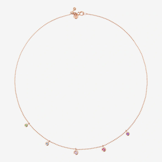 Bollicine Necklace 9kt Rose Gold Dodo DCC3002_BOLLI_MIX9R