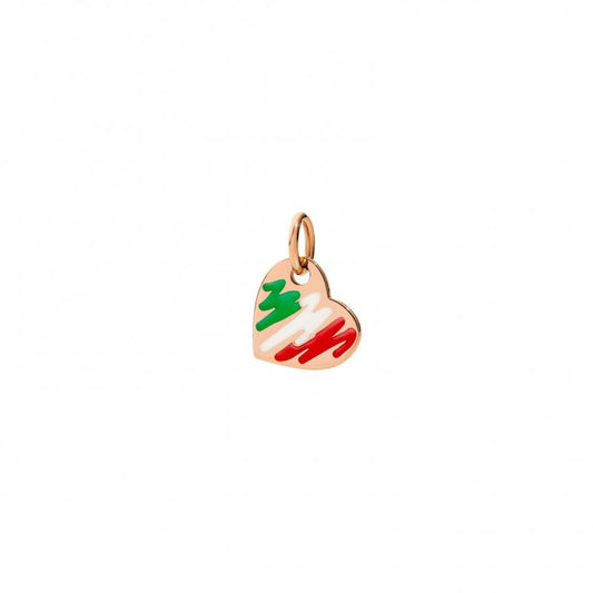 Tricolor Heart Pendant 9 Kt Rose Gold And Enamel DMC0026_HEARL_EITR9