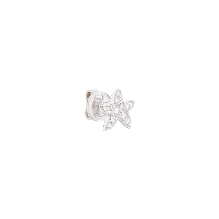 Orecchino Stellina Prezioso Oro Bianco 18kt e Diamanti Bianchi Dodo DHB9001_STARS_DB0OB