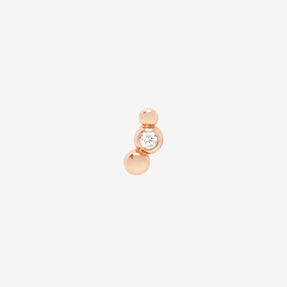 Bollicine Earring in 9 Kt Rose Gold with Dodo Diamond DHC3002_BOLLI_DB09R