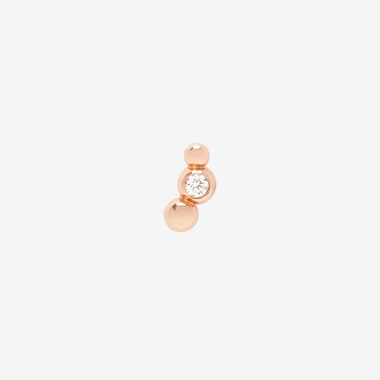 Bollicine Earring in 9 Kt Rose Gold with Dodo Diamond DHC3002_BOLLI_DB09R