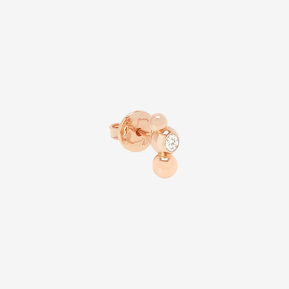 Bollicine Earring in 9 Kt Rose Gold with Dodo Diamond DHC3002_BOLLI_DB09R