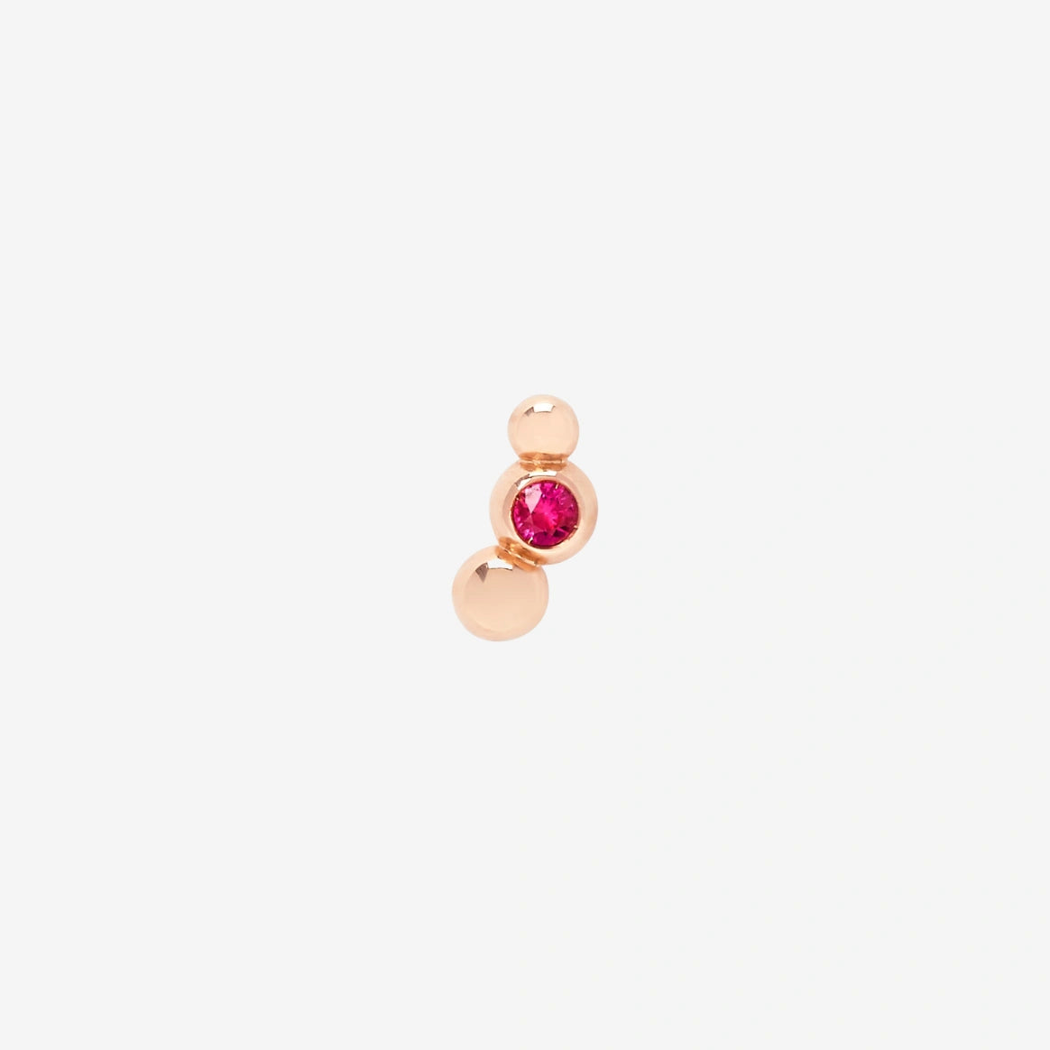 Bollicine Earring in 9 Kt Rose Gold Ruby Dodo DHC3002_BOLLI_RU09R