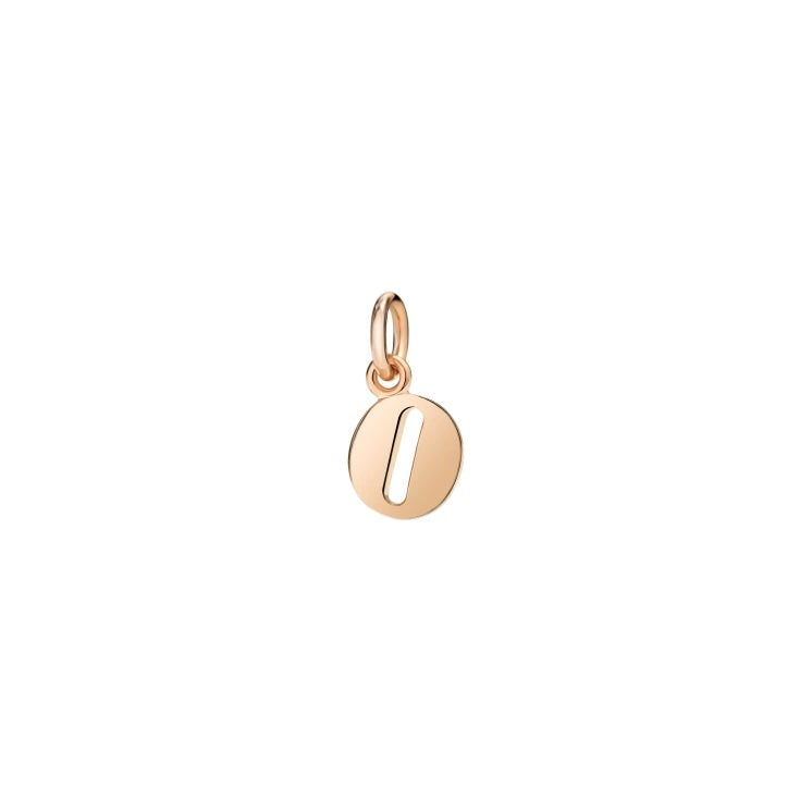 Large Letter O Pendant in 9 Kt Rose Gold Dodo DMB2018_LETOL_0009R