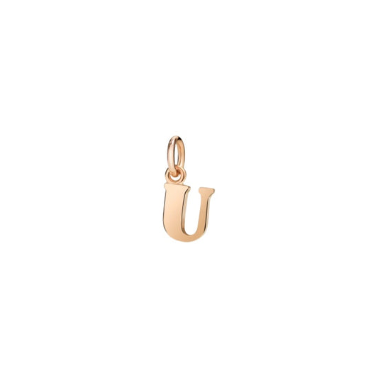 Large Letter U Pendant in 9 Kt Rose Gold Dodo DMB2024_LETUL_0009R