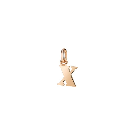 Large Letter X Pendant in 9 Kt Rose Gold Dodo DMB2027_LETXL_0009R