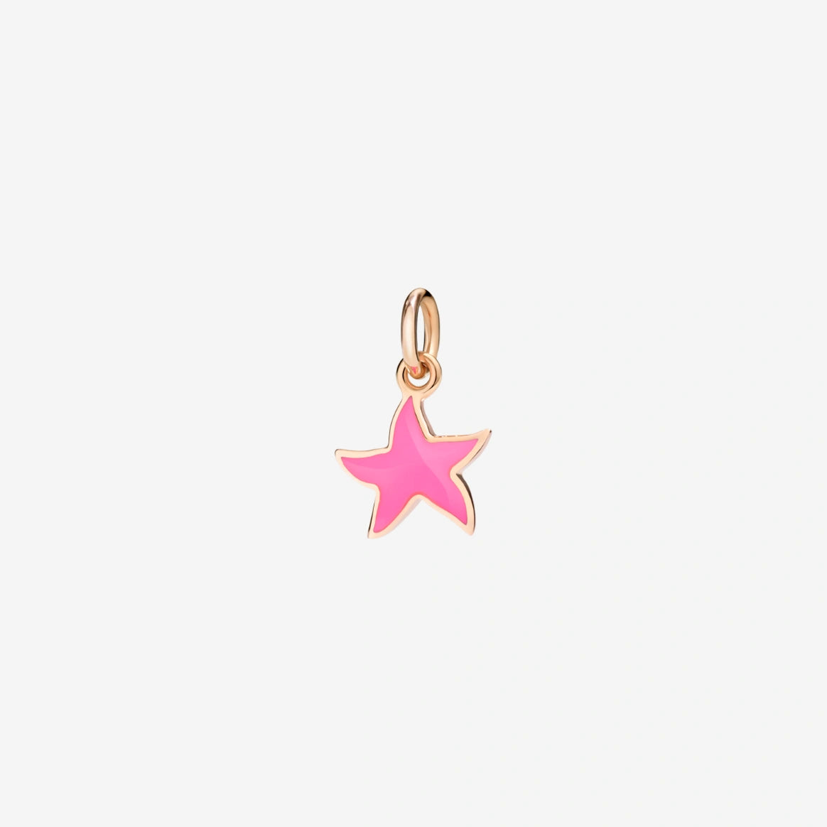 Star Pendant in 9Kt Rose Gold and Fuchsia Enamel Dodo DMB6002_STARS_RSF9R